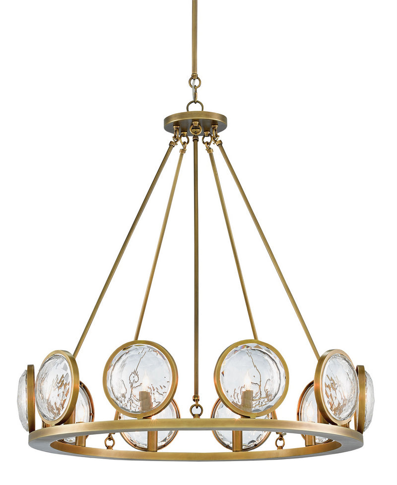 Currey and Company 9000-0119 Ten Light Chandelier, Antique Brass Finish - LightingWellCo