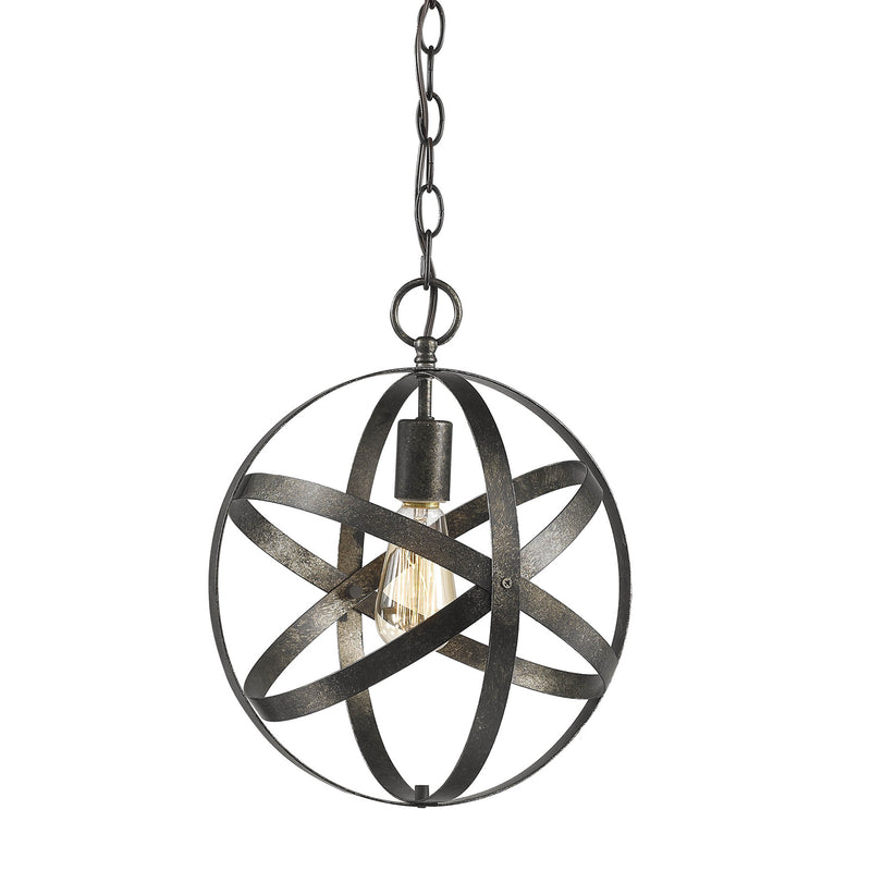 Millennium 3233-AS One Light Pendant, Antique Silver Finish - LightingWellCo