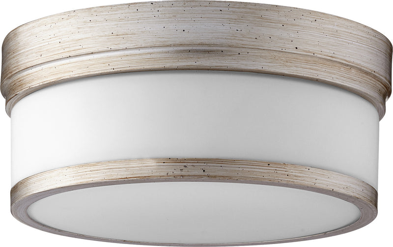 Quorum 3509-12-60 Two Light Ceiling Mount, Aged Silver Leaf Finish - LightingWellCo