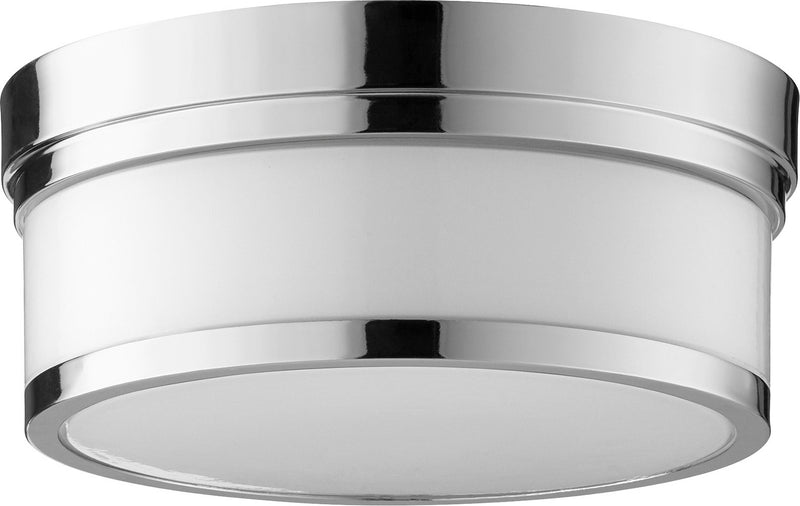 Quorum 3509-12-62 Two Light Ceiling Mount, Polished Nickel Finish - LightingWellCo