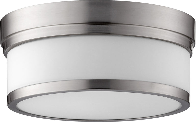 Quorum 3509-12-65 Two Light Ceiling Mount, Satin Nickel Finish - LightingWellCo