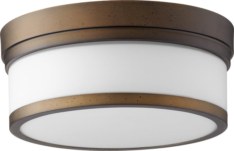 Quorum 3509-12-86 Two Light Ceiling Mount, Oiled Bronze Finish - LightingWellCo