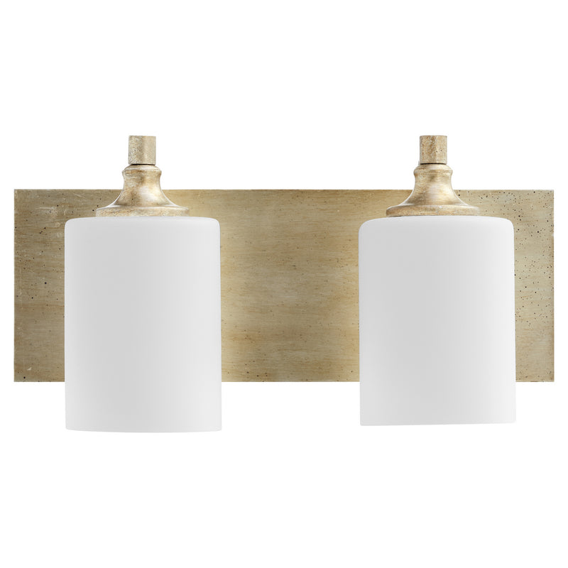 Quorum 5009-2-60 Two Light Vanity, Aged Silver Leaf Finish - LightingWellCo