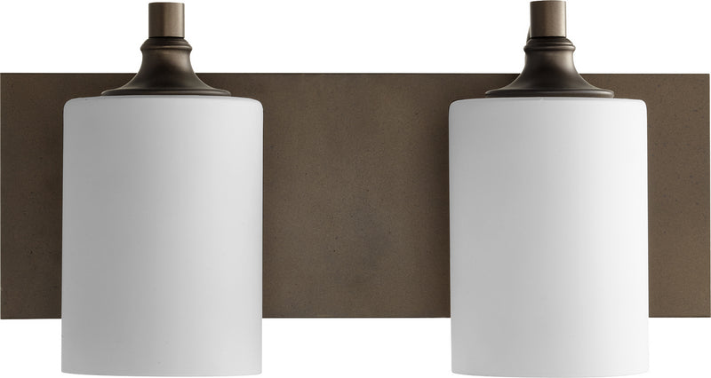 Quorum 5009-2-86 Two Light Vanity, Oiled Bronze Finish - LightingWellCo