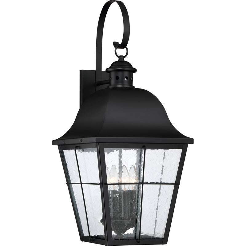 Quoizel MHE8412K Four Light Outdoor Wall Lantern, Mystic Black Finish - LightingWellCo