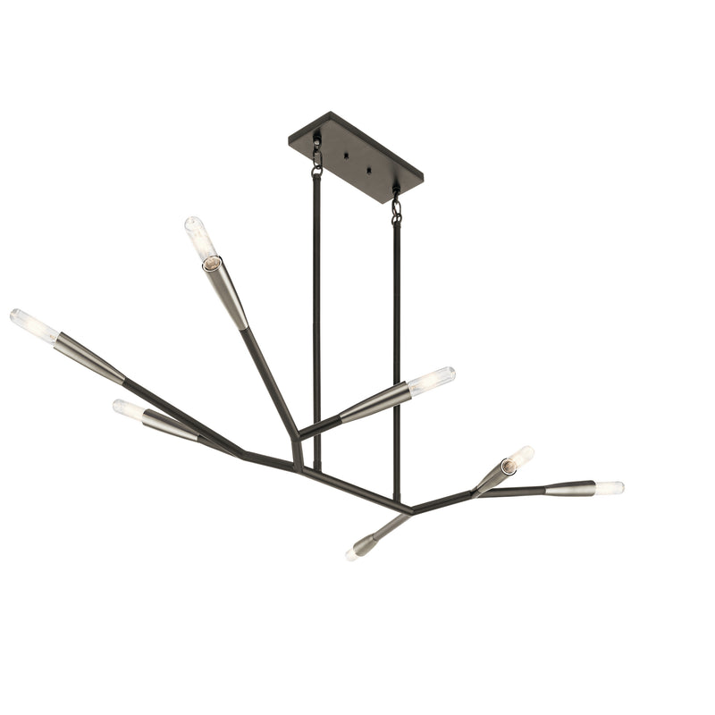 Kichler 43795BK Seven Light Chandelier, Black Finish - LightingWellCo