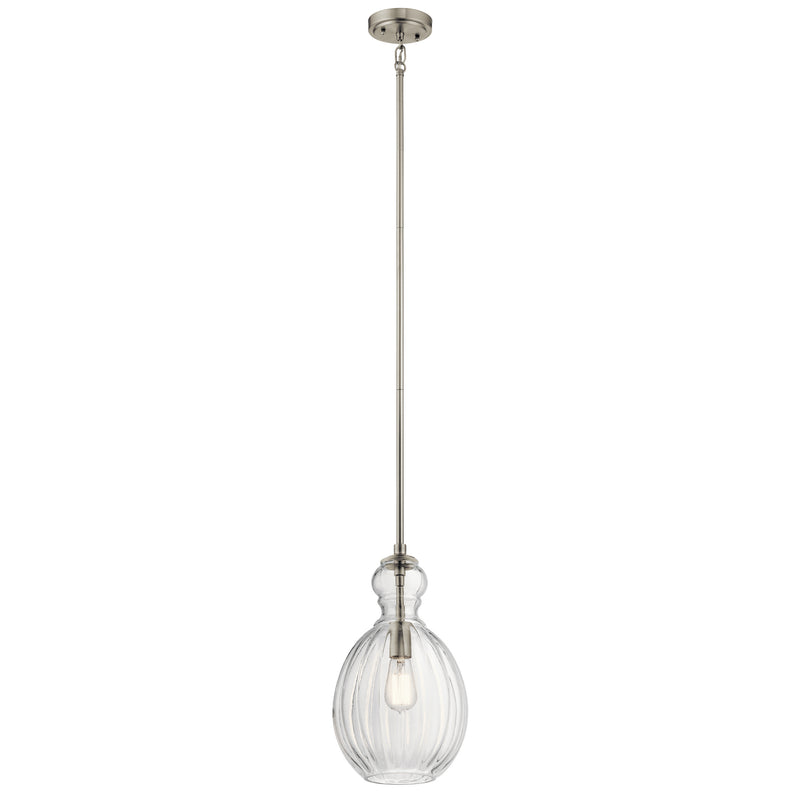 Kichler 43953NI One Light Pendant, Brushed Nickel Finish - LightingWellCo