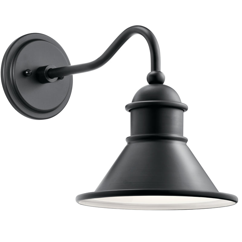 Kichler 49775BK One Light Outdoor Wall Mount, Black Finish - LightingWellCo