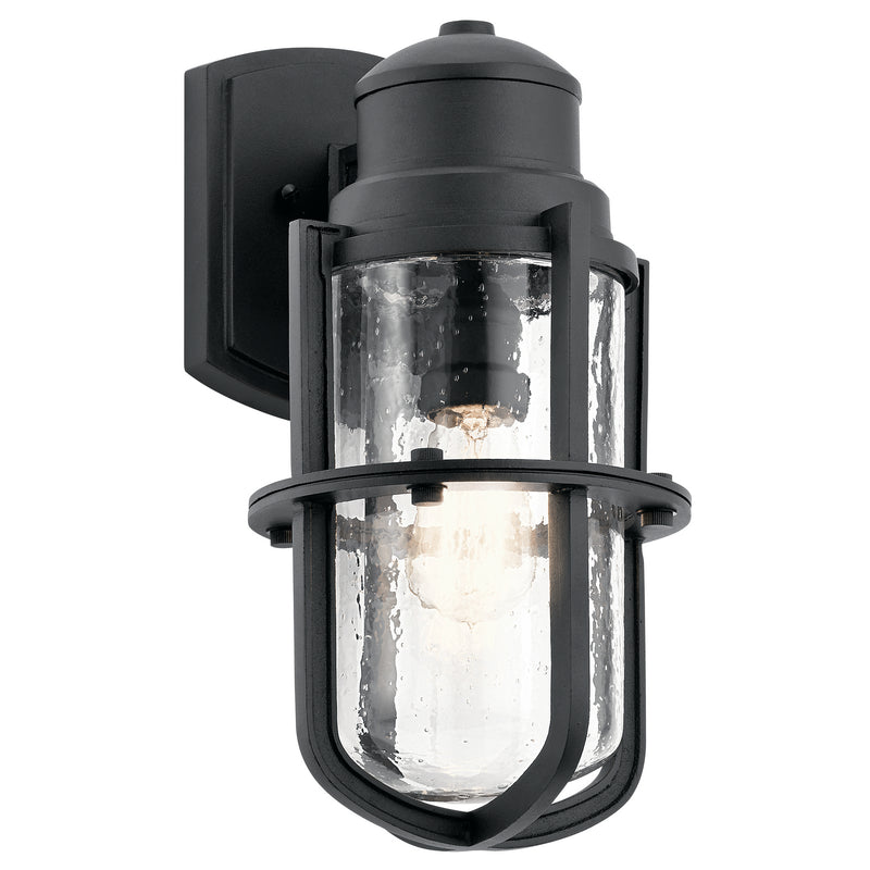 Kichler 49858BKT One Light Outdoor Wall Mount, Textured Black Finish - LightingWellCo