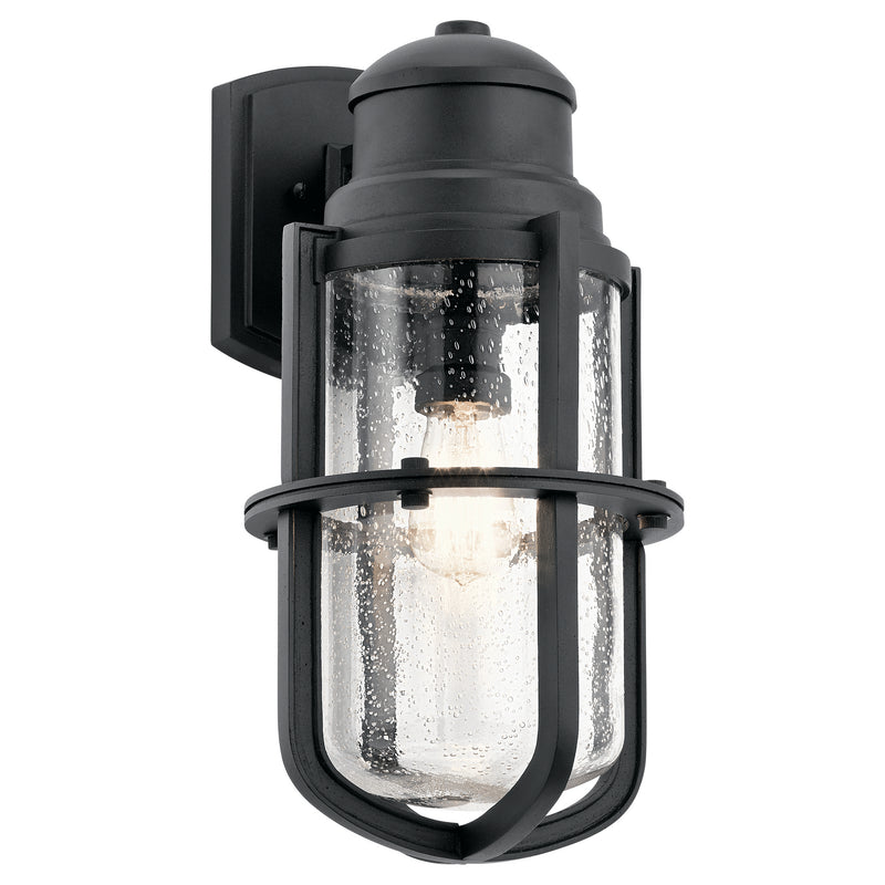 Kichler 49859BKT One Light Outdoor Wall Mount, Textured Black Finish - LightingWellCo