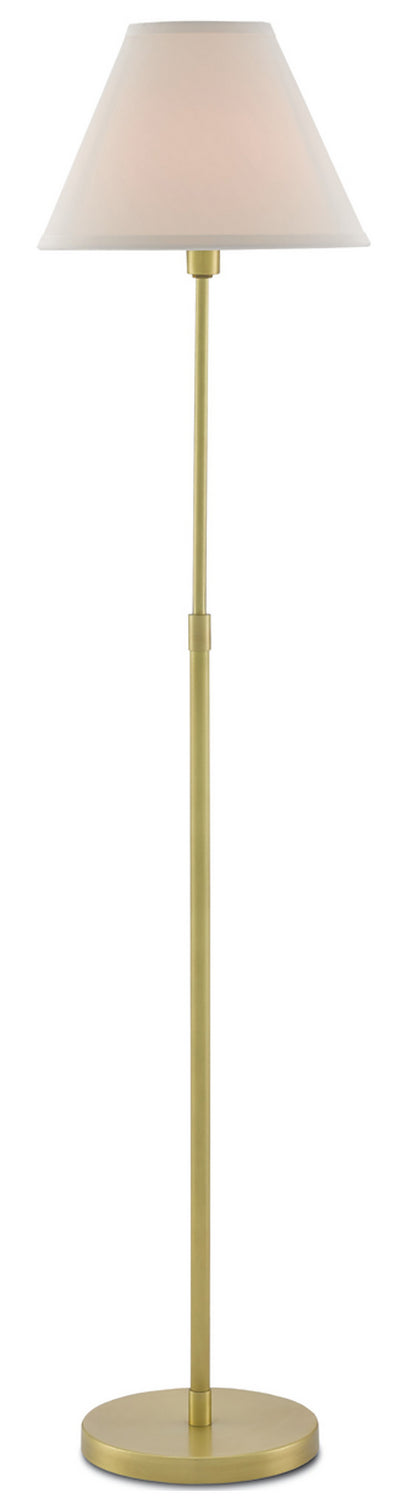 Currey and Company 8000-0011 One Light Floor Lamp, Antique Brass Finish - LightingWellCo