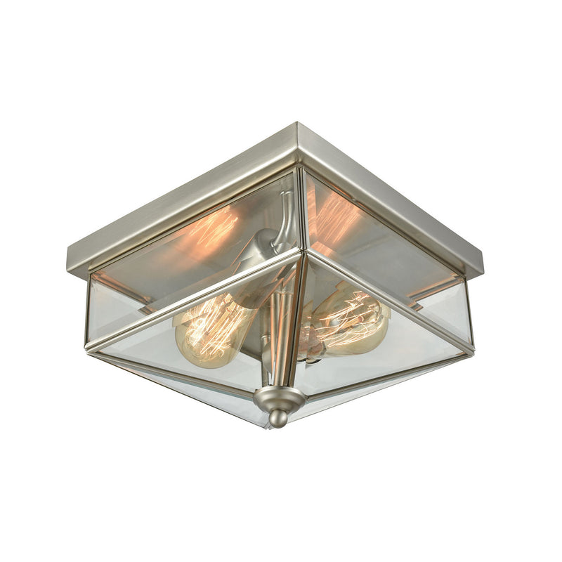 ELK Home CE9202365 Two Light Flush Mount, Brushed Nickel Finish - At LightingWellCo