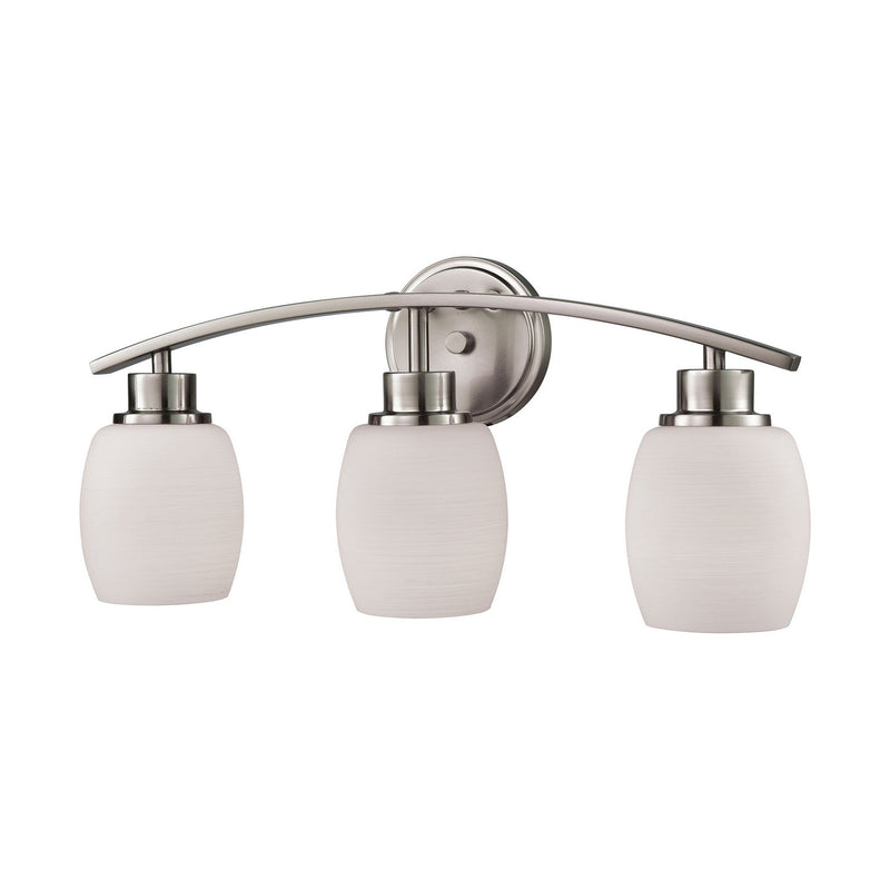 ELK Home CN170312 Three Light Bath Bar, Brushed Nickel Finish - At LightingWellCo