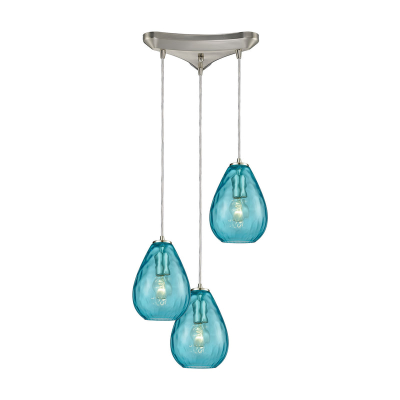 ELK Home 10770/3 Three Light Pendant, Satin Nickel Finish - At LightingWellCo