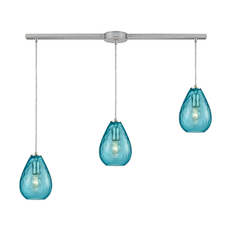 ELK Home 10770/3L Three Light Pendant, Satin Nickel Finish - At LightingWellCo