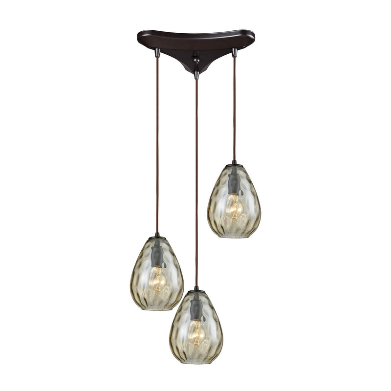 ELK Home 10780/3 Three Light Pendant, Oil Rubbed Bronze Finish - At LightingWellCo