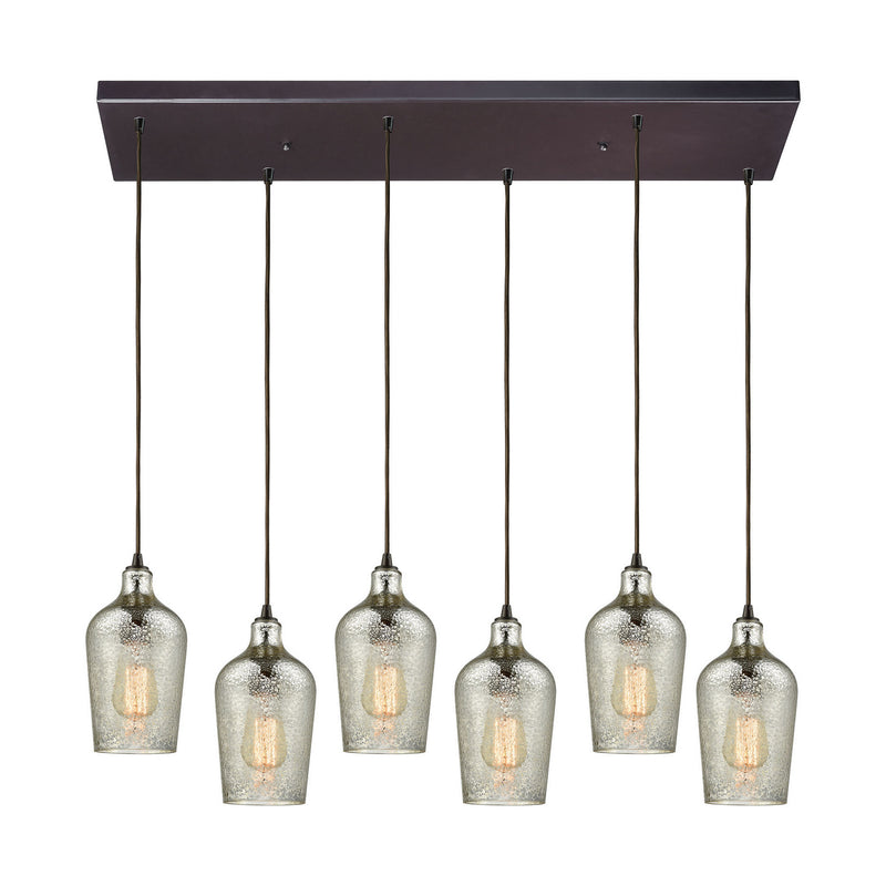ELK Home 10830/6RC Six Light Pendant, Oil Rubbed Bronze Finish-LightingWellCo