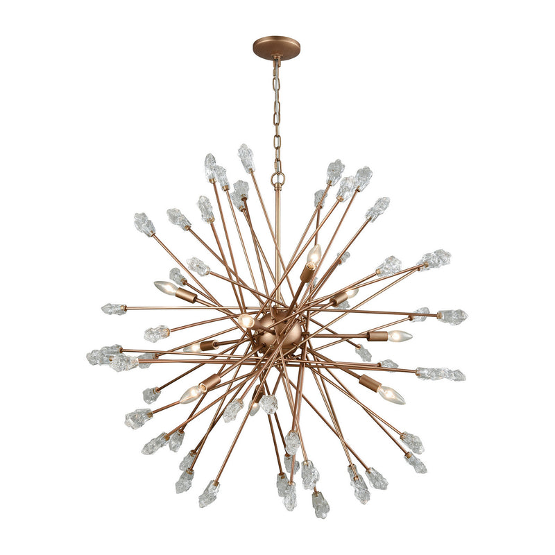 ELK Home 11114/9 Nine Light Chandelier, Matte Gold Finish-LightingWellCo