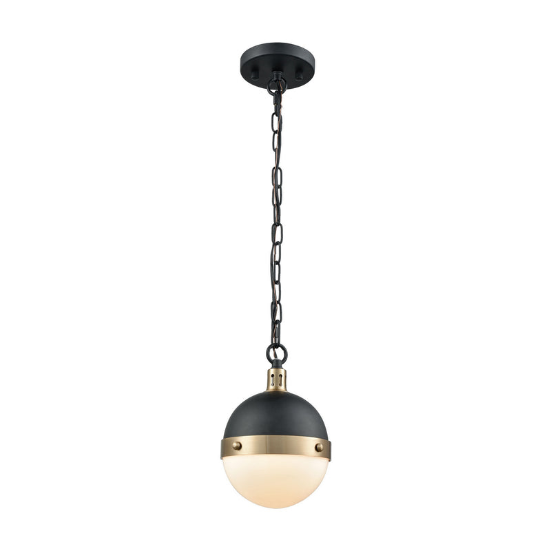 ELK Home 14474/1 One Light Mini Pendant, Matte Black Finish-LightingWellCo