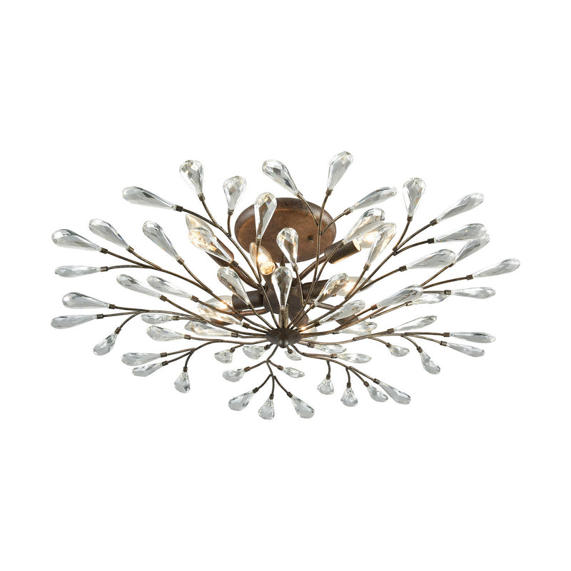 ELK Home 18242/8 Eight Light Semi Flush Mount, Sunglow Bronze Finish - At LightingWellCo