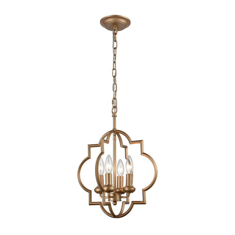 ELK Home 31826/4 Four Light Chandelier, Matte Gold Finish - At LightingWellCo