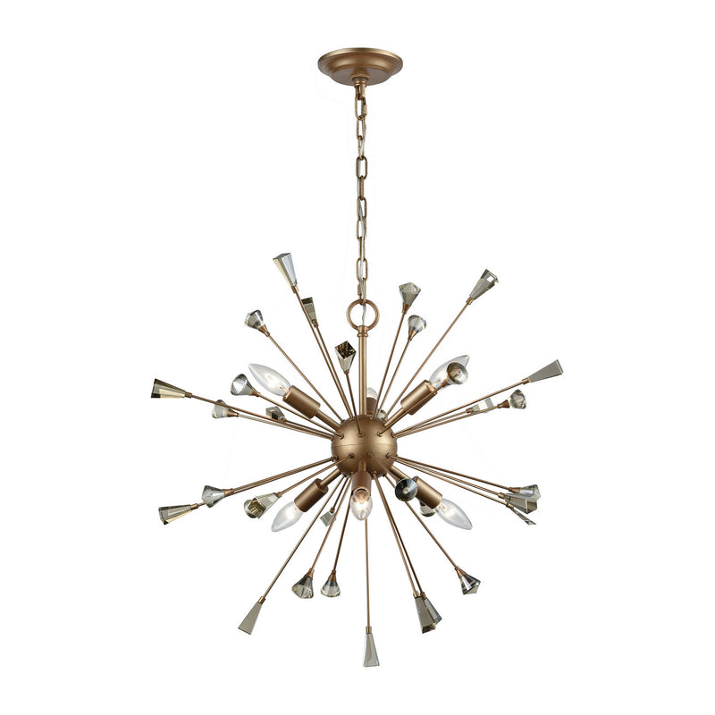 ELK Home 33020/6 Six Light Chandelier, Matte Gold Finish-LightingWellCo