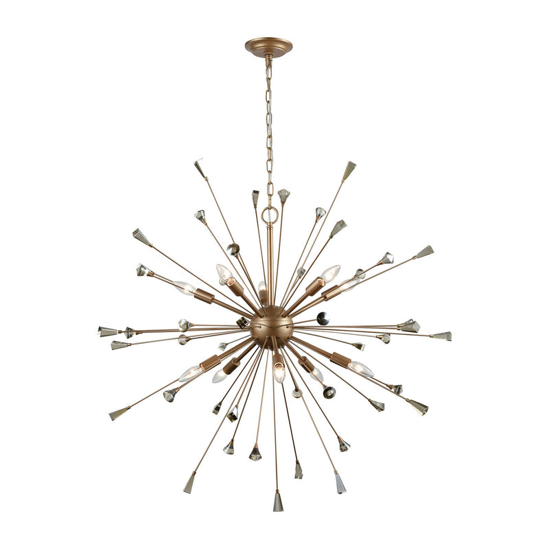 ELK Home 33021/10 Ten Light Chandelier, Matte Gold Finish-LightingWellCo