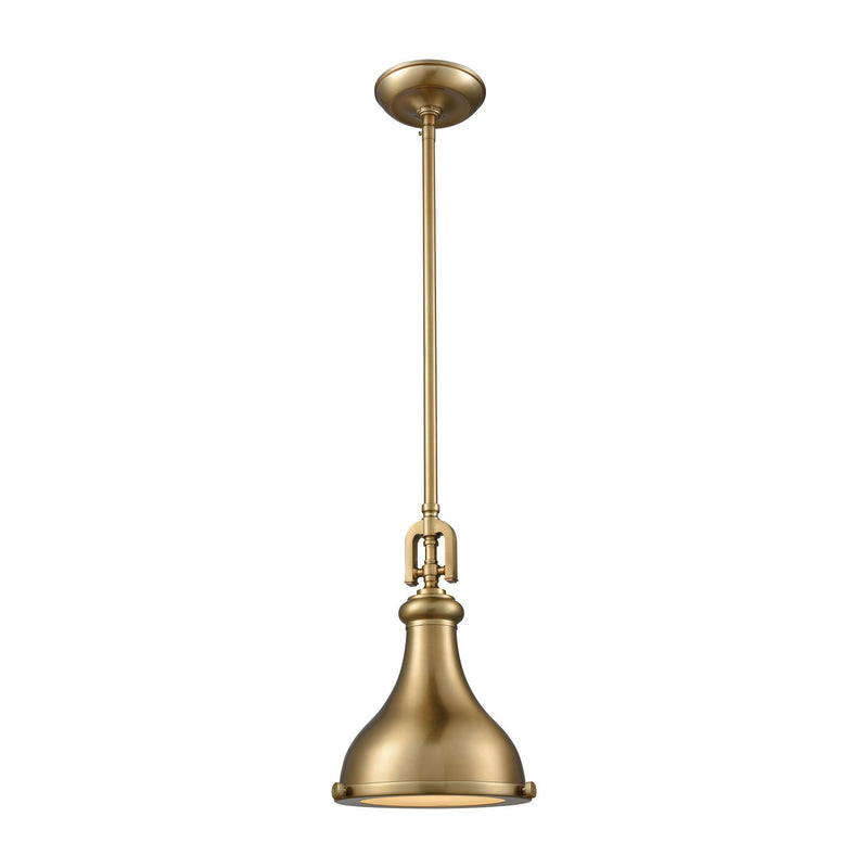 ELK Home 57070/1 One Light Mini Pendant, Satin Brass Finish-LightingWellCo