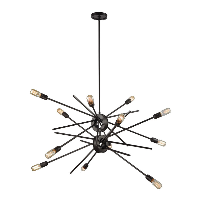 ELK Home 66915/12 12 Light Chandelier, Oil Rubbed Bronze Finish-LightingWellCo