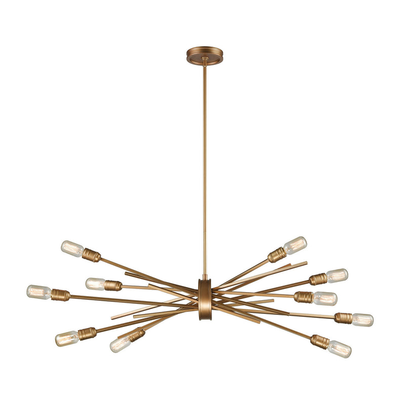 ELK Home 66972/10 Ten Light Chandelier, Matte Gold Finish - At LightingWellCo