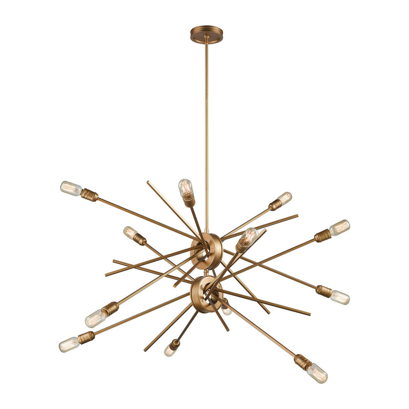 ELK Home 66975/12 12 Light Chandelier, Matte Gold Finish-LightingWellCo