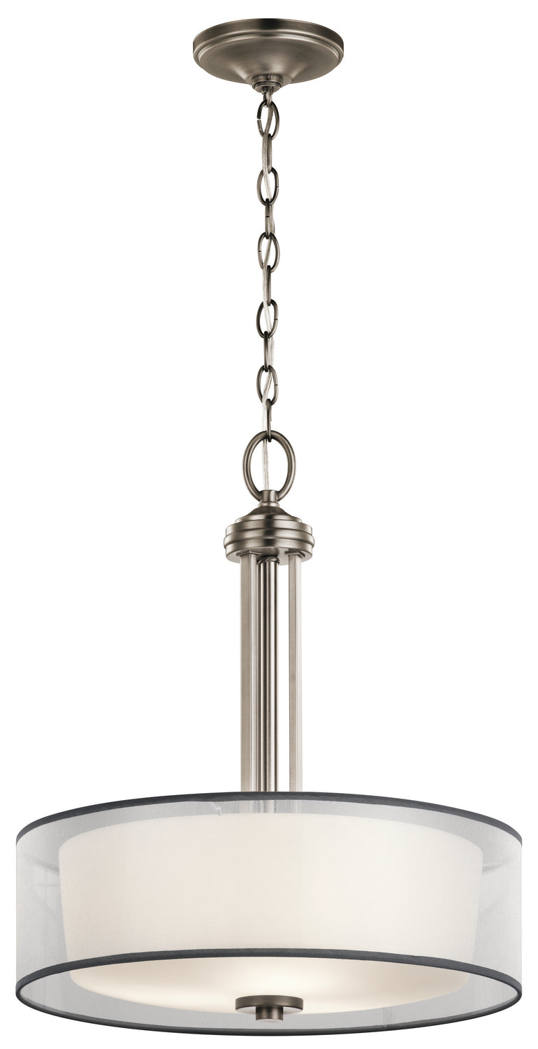 Kichler 43153AP Three Light Pendant, Antique Pewter Finish - LightingWellCo