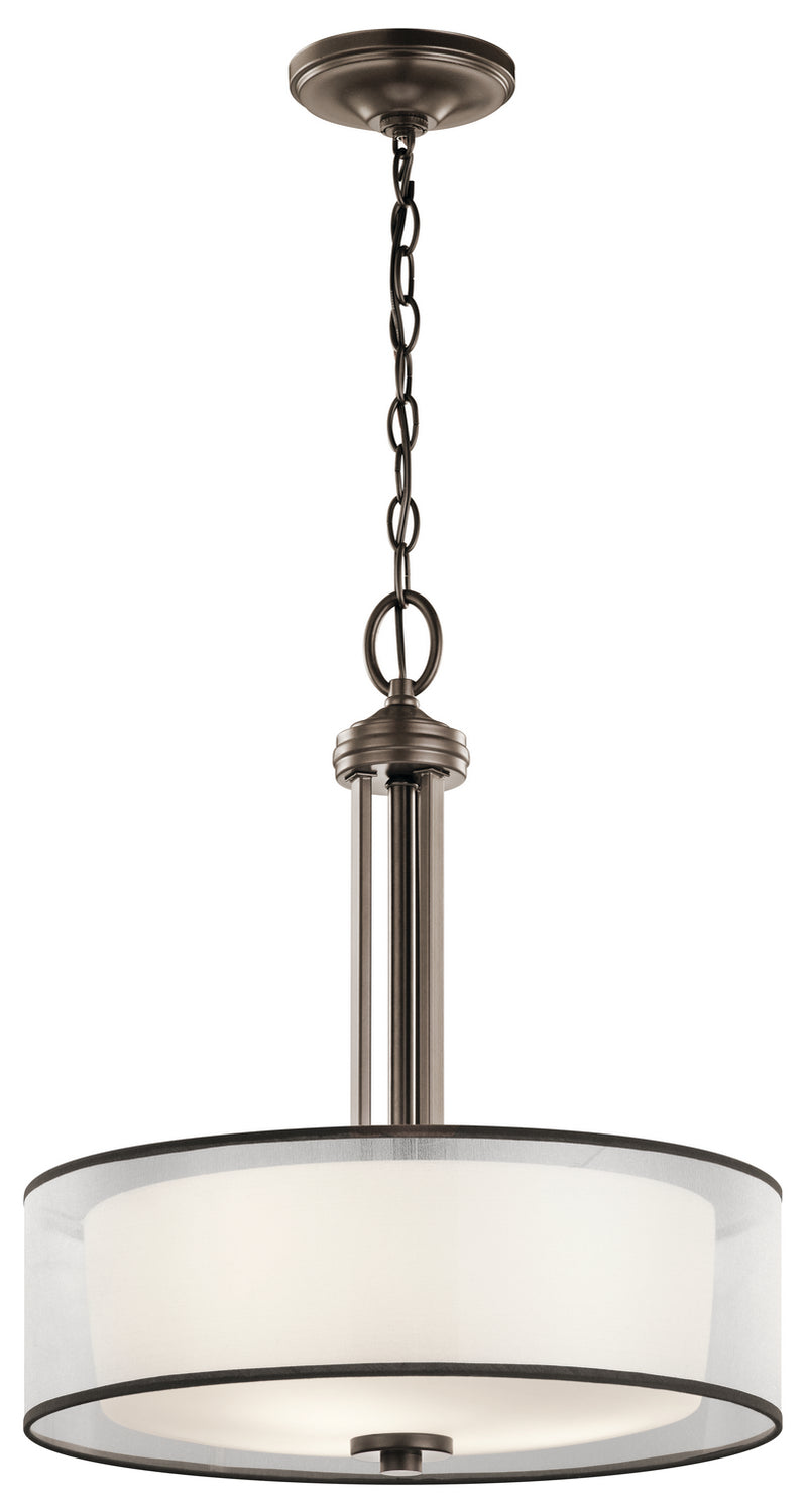 Kichler 43153MIZ Three Light Pendant, Mission Bronze Finish - LightingWellCo