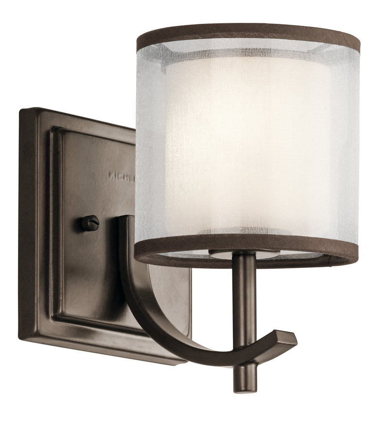 Kichler 45449MIZ One Light Wall Sconce, Mission Bronze Finish - LightingWellCo