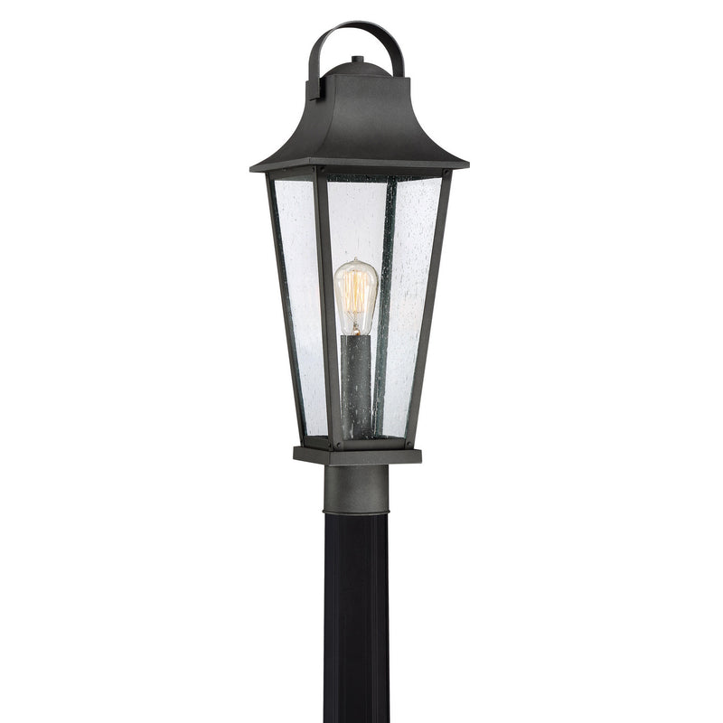 Quoizel GLV9008MB One Light Outdoor Post Mount, Mottled Black Finish - LightingWellCo