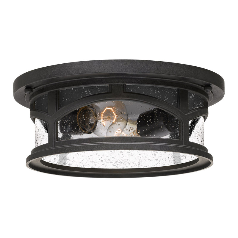 Quoizel MBH1613K Two Light Outdoor Flush Mount, Mystic Black Finish - LightingWellCo