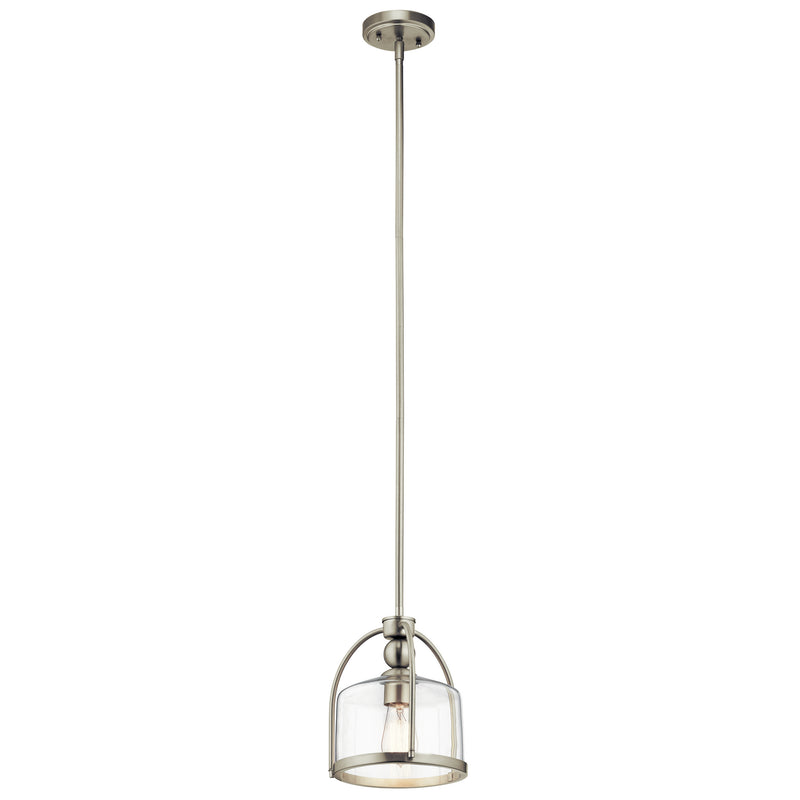 Kichler 42798NI One Light Mini Pendant, Brushed Nickel Finish - LightingWellCo