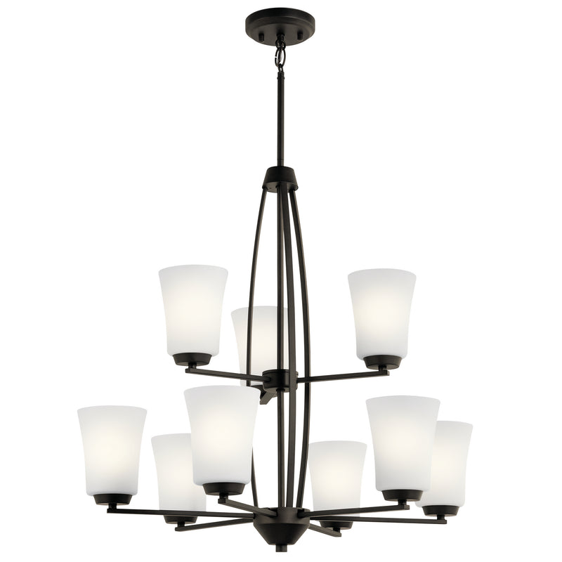 Kichler 44052OZ Nine Light Chandelier, Olde Bronze Finish - LightingWellCo