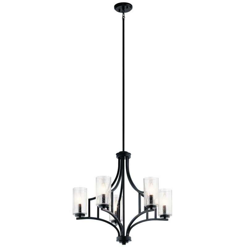 Kichler 44072DBK Five Light Chandelier, Distressed Black Finish - LightingWellCo