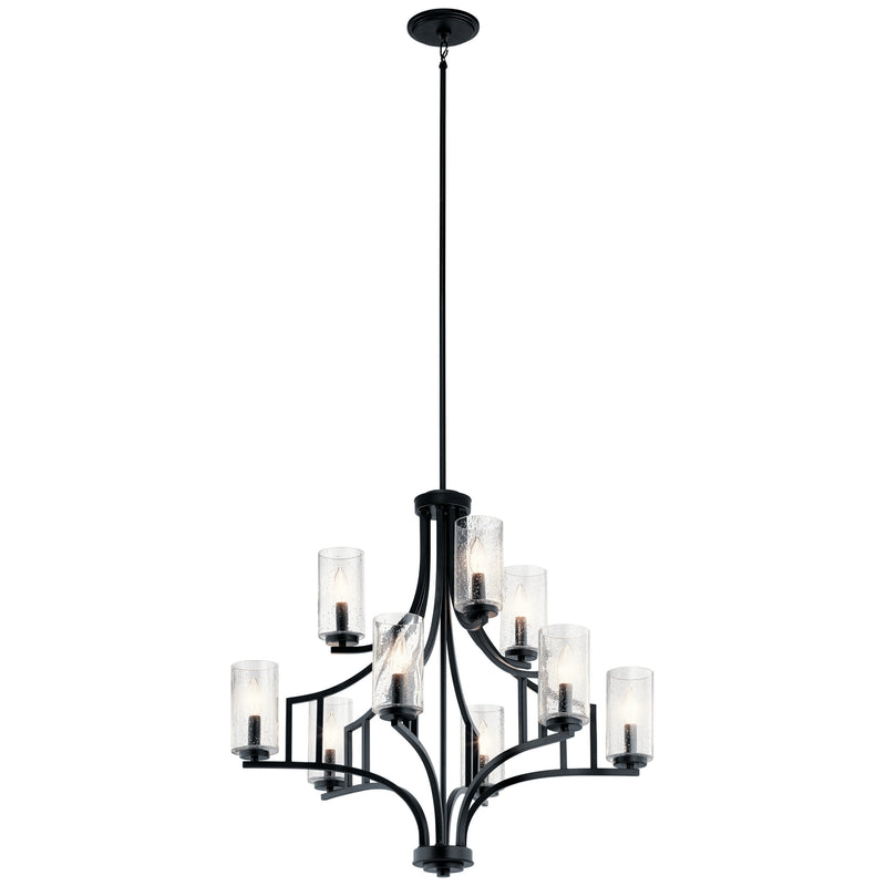 Kichler 44073DBK Nine Light Chandelier, Distressed Black Finish - LightingWellCo