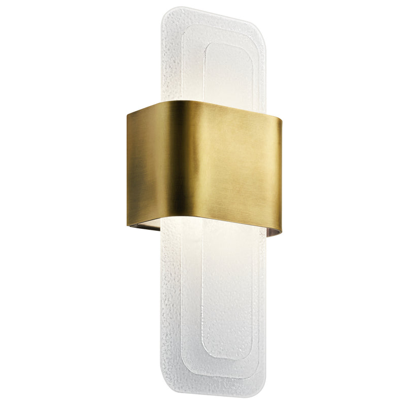 Kichler 44162NBRLED LED Wall Sconce, Natural Brass Finish - LightingWellCo