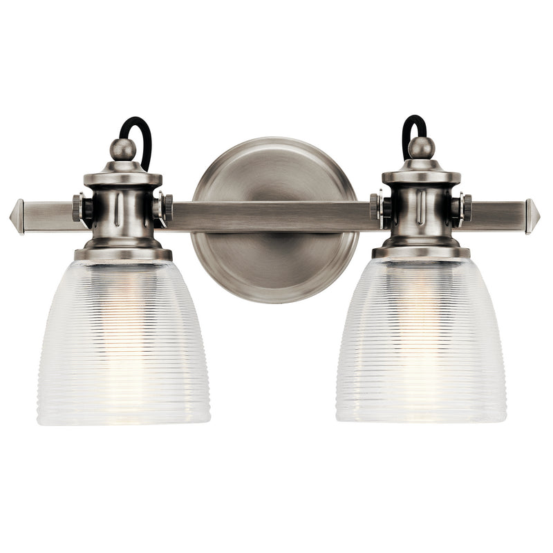 Kichler 45872CLP Two Light Bath, Classic Pewter Finish - LightingWellCo