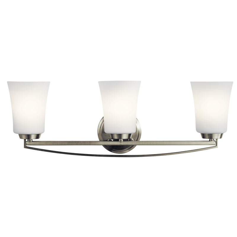 Kichler 45890NI Three Light Bath, Brushed Nickel Finish - LightingWellCo