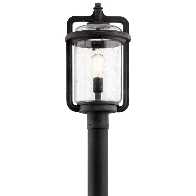 Kichler 49869WZC One Light Outdoor Post Mount, Weathered Zinc Finish - LightingWellCo