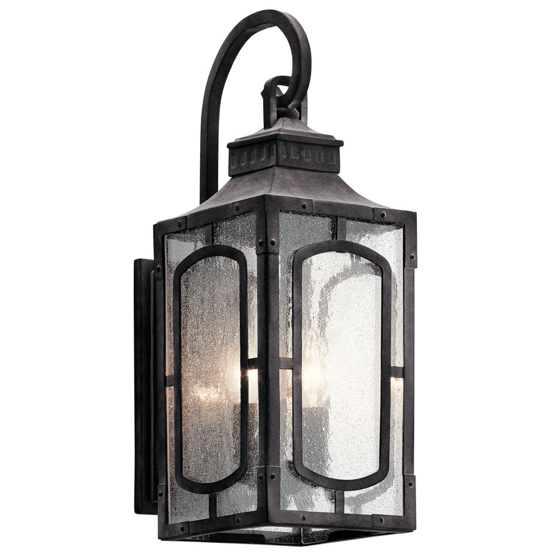 Kichler 49930WZC Two Light Outdoor Wall Mount, Weathered Zinc Finish - LightingWellCo