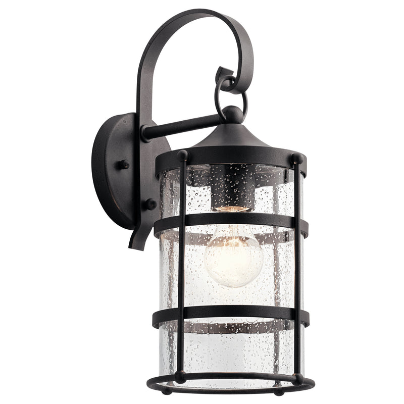 Kichler 49961AVI One Light Outdoor Wall Mount, Anvil Iron Finish - LightingWellCo