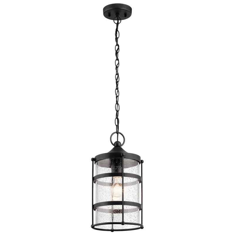 Kichler 49964AVI One Light Outdoor Pendant, Anvil Iron Finish - LightingWellCo