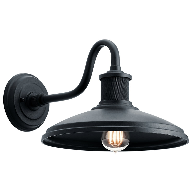 Kichler 49980BKT One Light Outdoor Wall Mount, Textured Black Finish - LightingWellCo