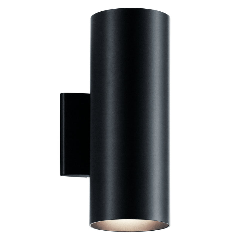 Kichler 9244BK Two Light Outdoor Wall Mount, Black Finish - LightingWellCo