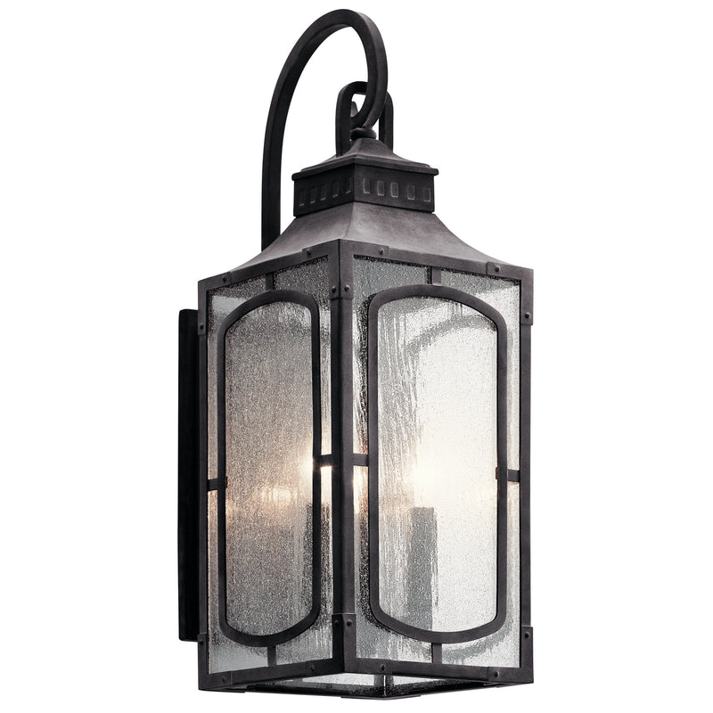 Kichler 49931WZC Three Light Outdoor Wall Mount, Weathered Zinc Finish - LightingWellCo